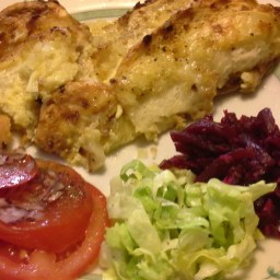 Brotauflauf mit Käse