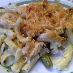 Nudel-Spargel-Gratin mit Knusperkruste
