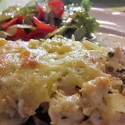 Geflügel-Schwammerl-Kartoffel Gratin